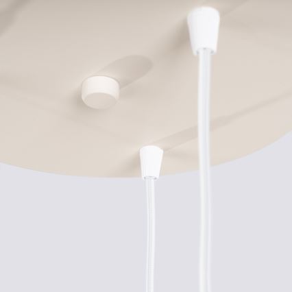 Lustr na lanku ESTRIA 3xE14/10W/230V pr. 30 cm krémová