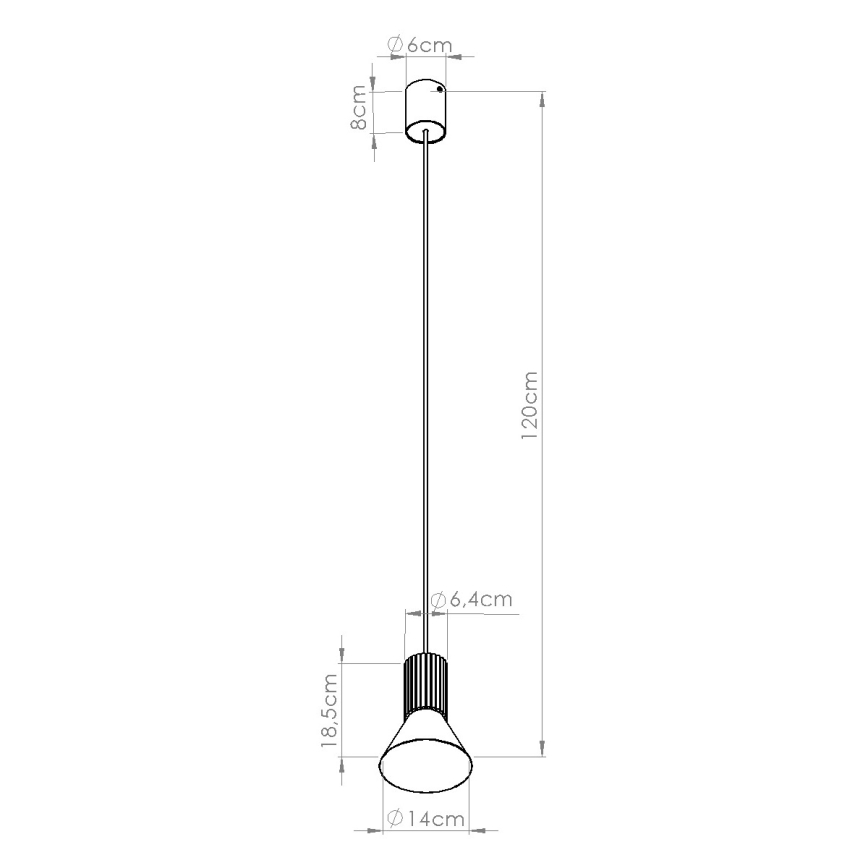 Lustr na lanku ESTRIA 1xE14/10W/230V pr. 14 cm zelená