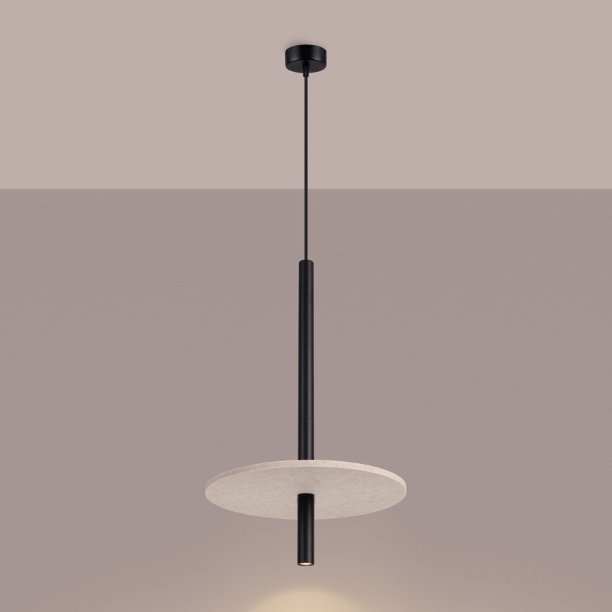 Lustr na lanku FELTRO 1xG9/8W/230V černá/krémová