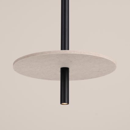 Lustr na lanku FELTRO 1xG9/8W/230V černá/krémová