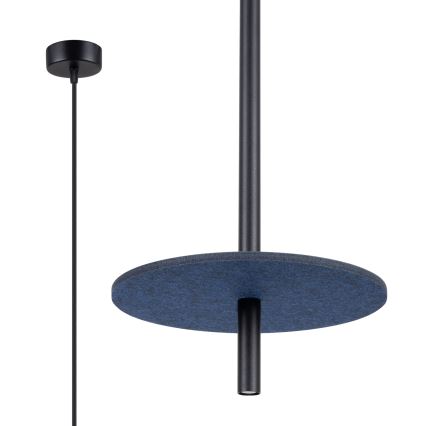 Lustr na lanku FELTRO 1xG9/8W/230V černá/modrá