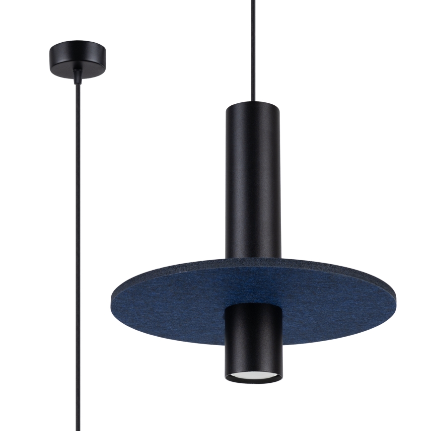 Lustr na lanku PELTA 1xGU10/10W/230V černá/modrá