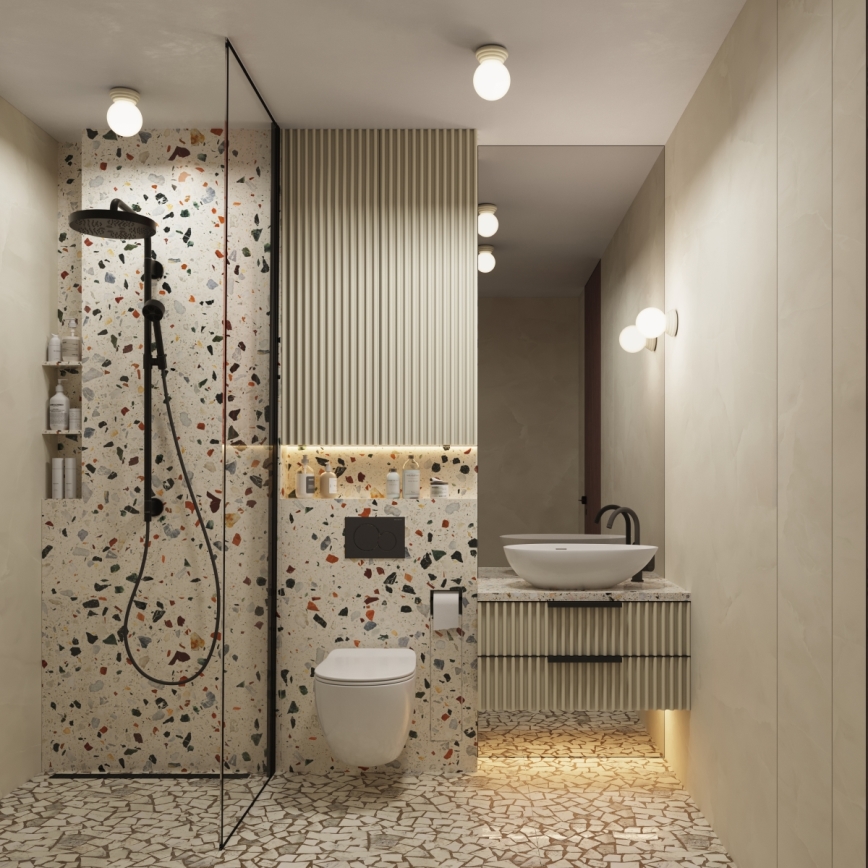 Koupelnové nástěnné svítidlo ZORI 1xG9/8W/230V IP44 béžová