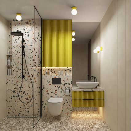 Koupelnové nástěnné svítidlo ZORI 1xG9/8W/230V IP44 žlutá