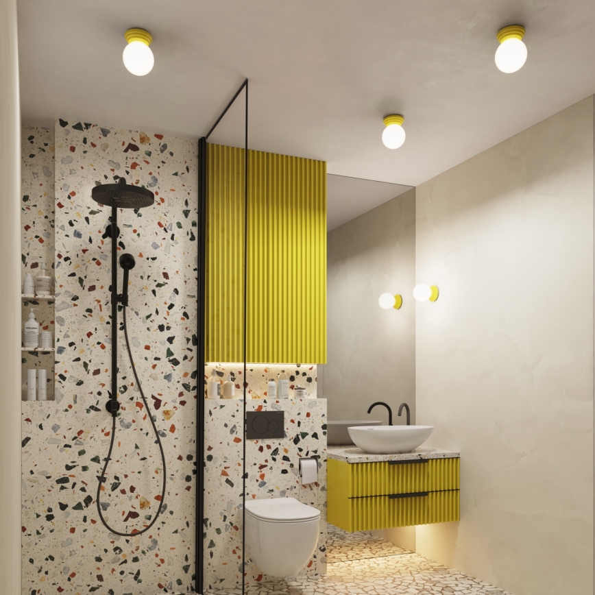 Koupelnové nástěnné svítidlo ZORI 1xG9/8W/230V IP44 žlutá