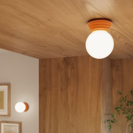 Koupelnové stropní svítidlo ZORI 1xG9/8W/230V pr. 12 cm IP44 oranžová