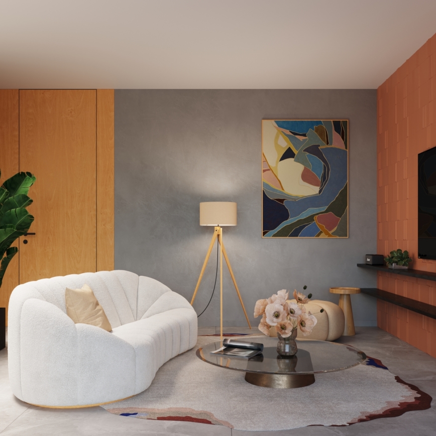 Stojací lampa NATT 1xE27/15W/230V taupe