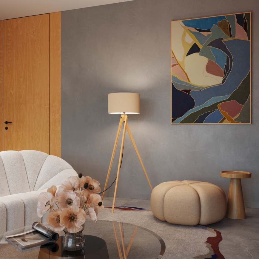 Stojací lampa NATT 1xE27/15W/230V taupe