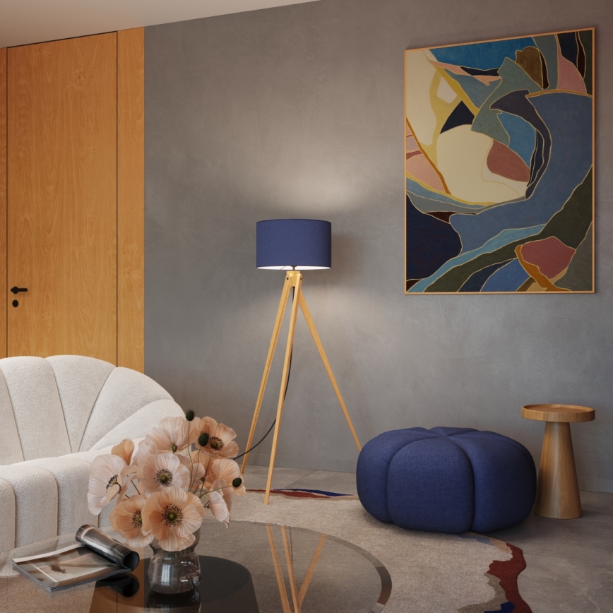 Stojací lampa NATT 1xE27/15W/230V modrá