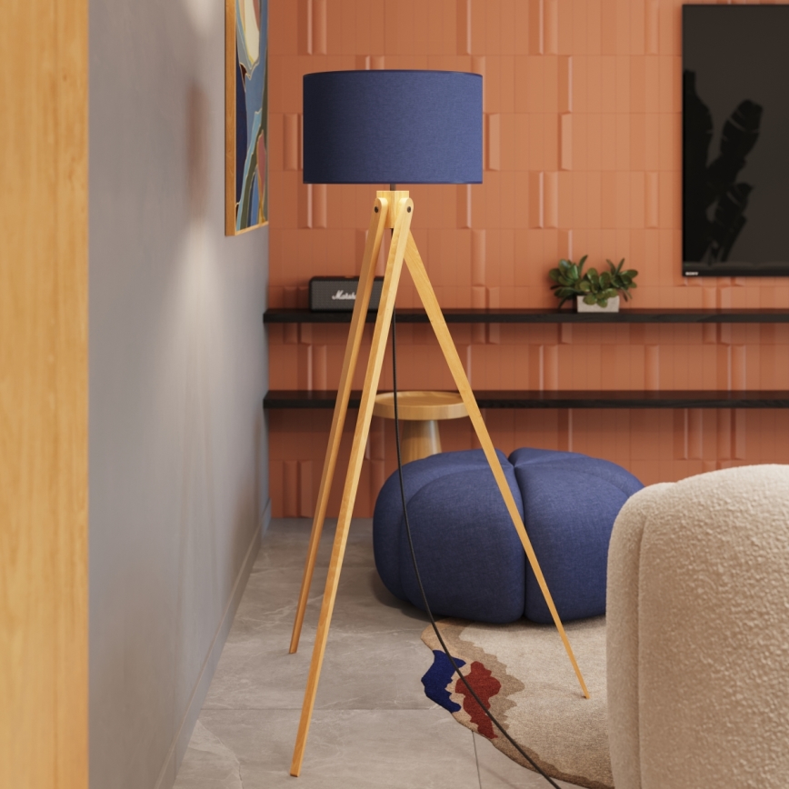 Stojací lampa NATT 1xE27/15W/230V modrá