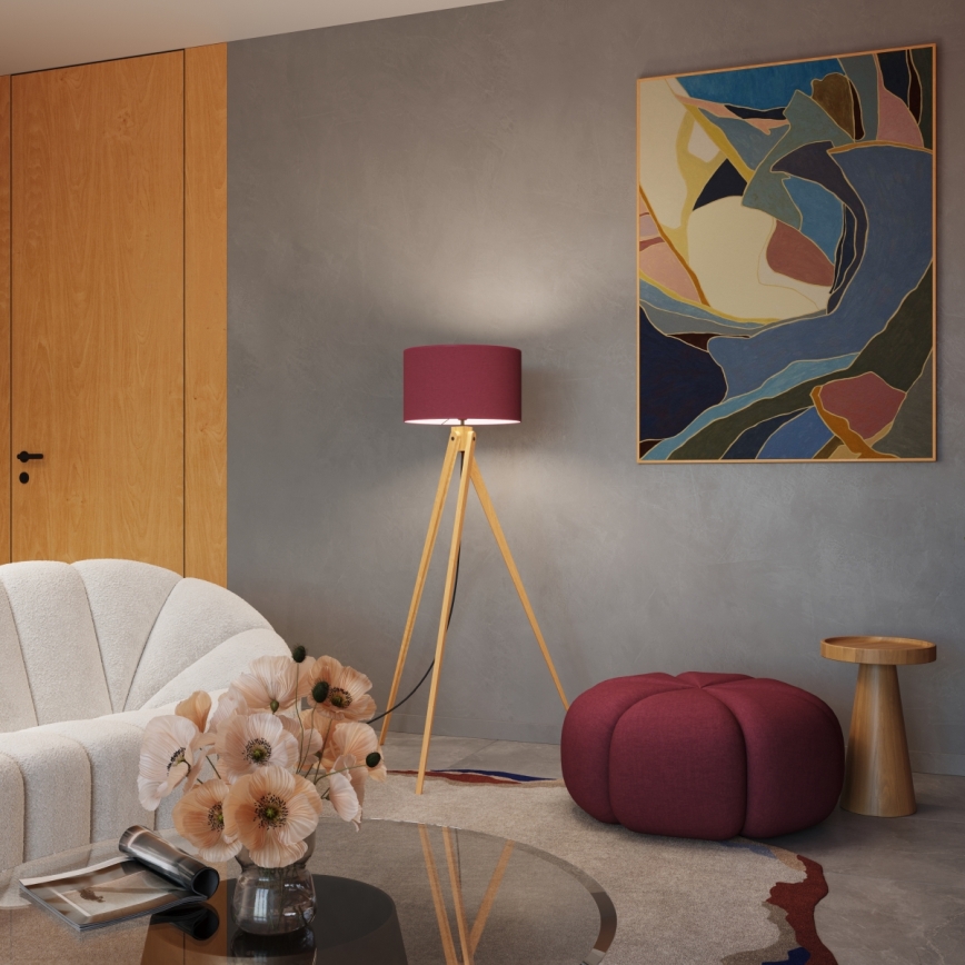 Stojací lampa NATT 1xE27/15W/230V červená