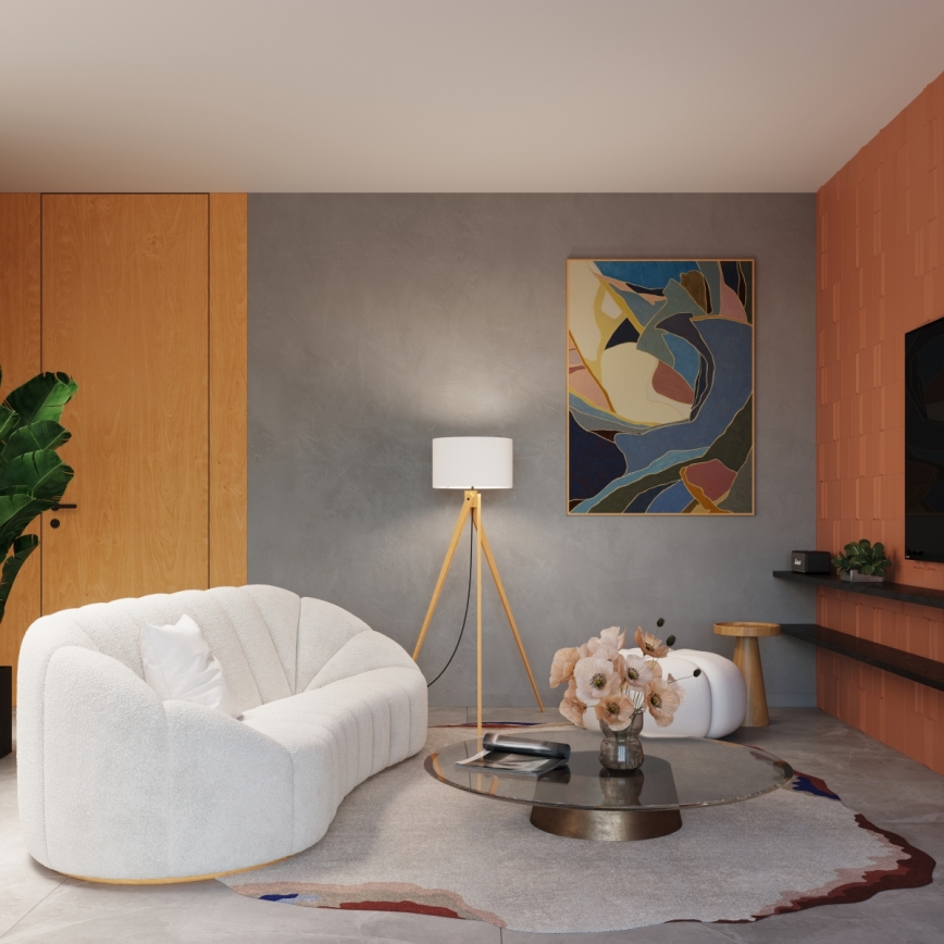 Stojací lampa NATT 1xE27/15W/230V bílá