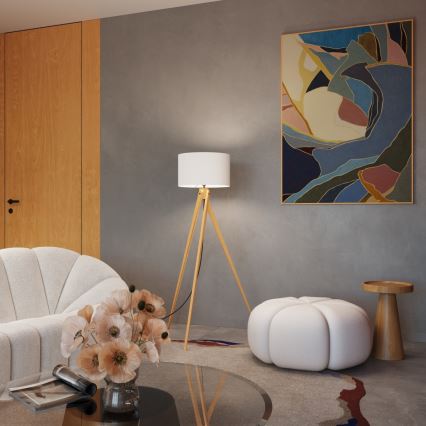 Stojací lampa NATT 1xE27/15W/230V bílá