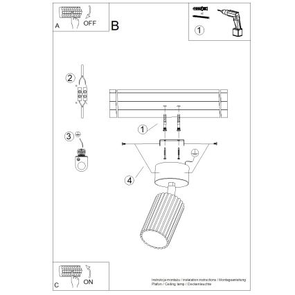 Bodové svítidlo KARBON 1xGU10/10W/230V krémová