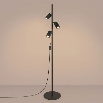 Stojací lampa KARBON 3xGU10/10W/230V černá