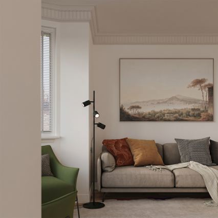 Stojací lampa KARBON 3xGU10/10W/230V černá