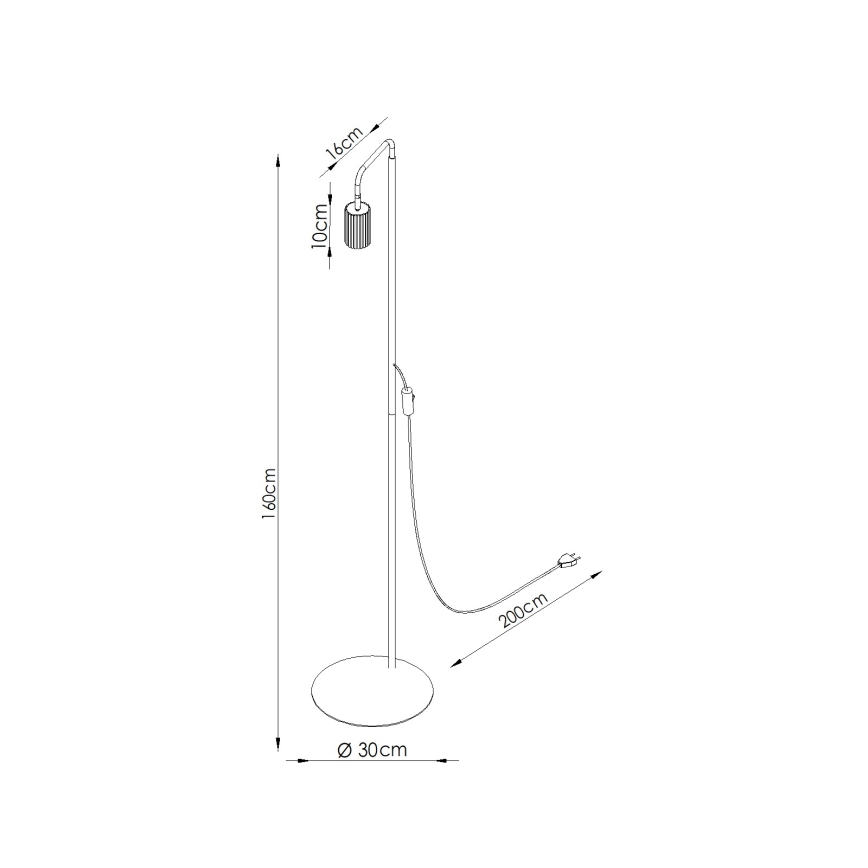 Stojací lampa KARBON 1xGU10/10W/230V krémová