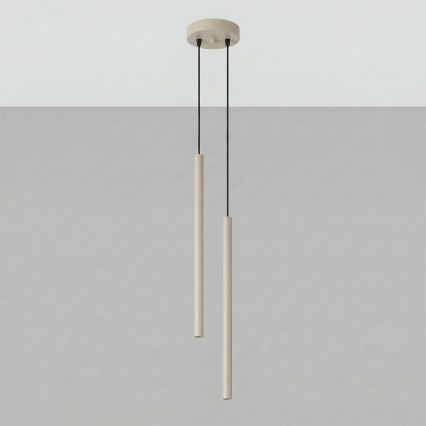 Lustr na lanku PASTELO 2xG9/8W/230V taupe