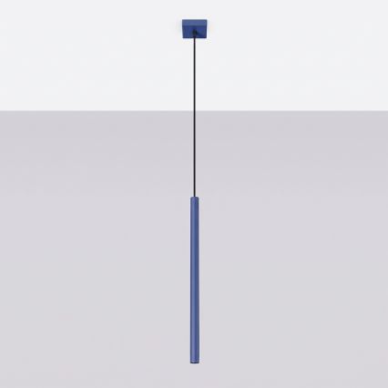 Lustr na lanku PASTELO 1xG9/8W/230V modrá
