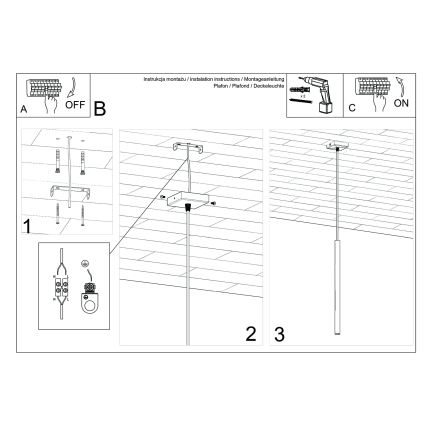 Lustr na lanku PASTELO 1xG9/8W/230V modrá