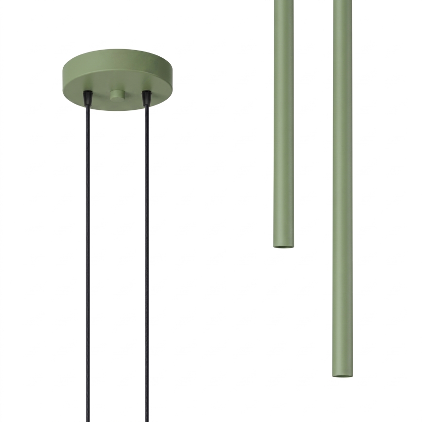 Lustr na lanku PASTELO 2xG9/8W/230V zelená