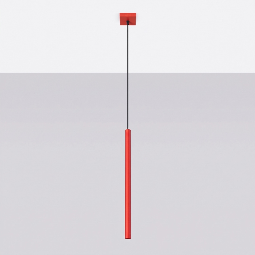 Lustr na lanku PASTELO 1xG9/8W/230V červená