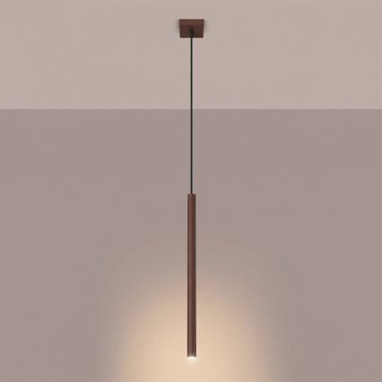Lustr na lanku PASTELO 1xG9/8W/230V hnědá