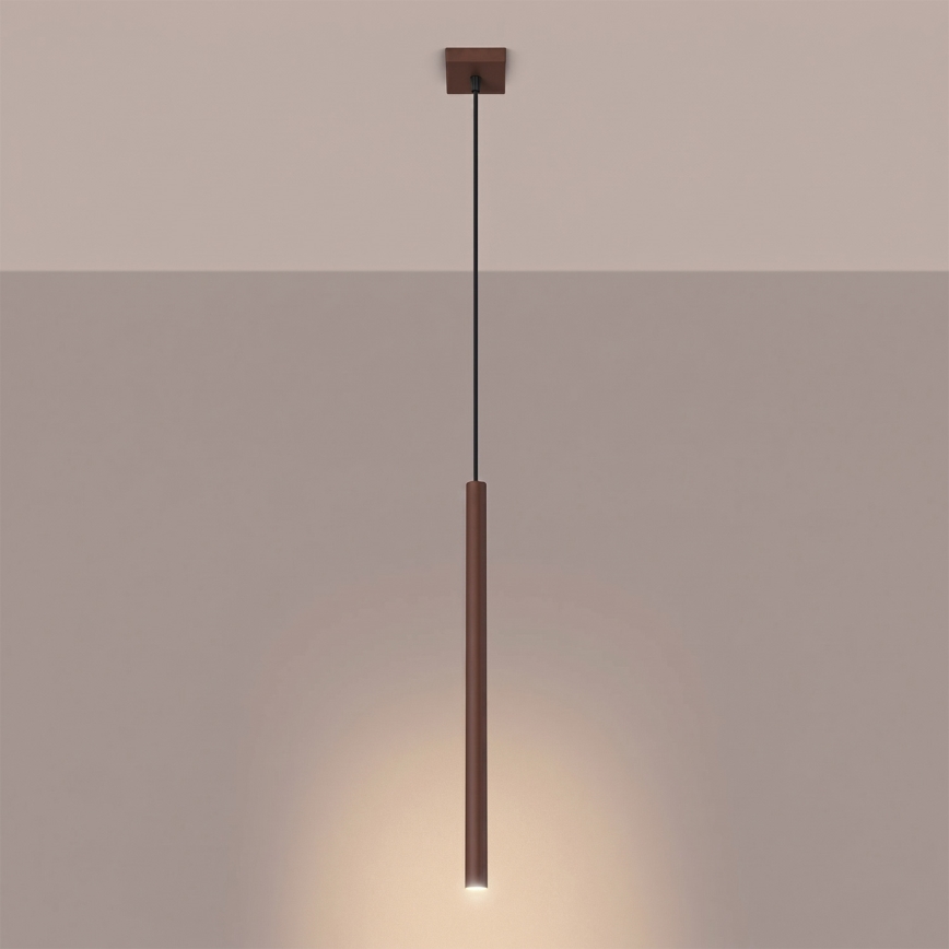 Lustr na lanku PASTELO 1xG9/8W/230V hnědá