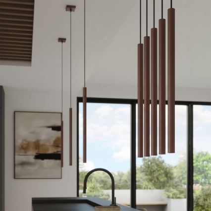 Lustr na lanku PASTELO 1xG9/8W/230V hnědá