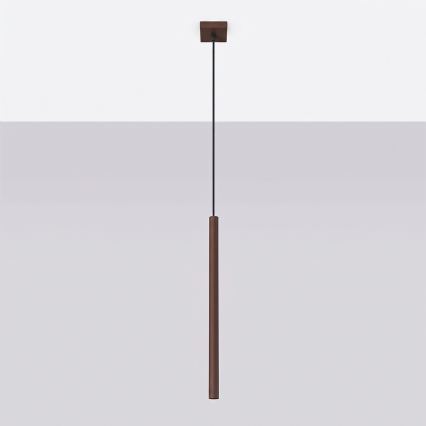 Lustr na lanku PASTELO 1xG9/8W/230V hnědá