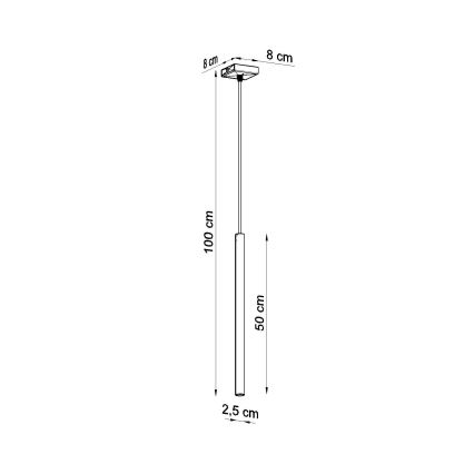 Lustr na lanku PASTELO 1xG9/8W/230V hnědá