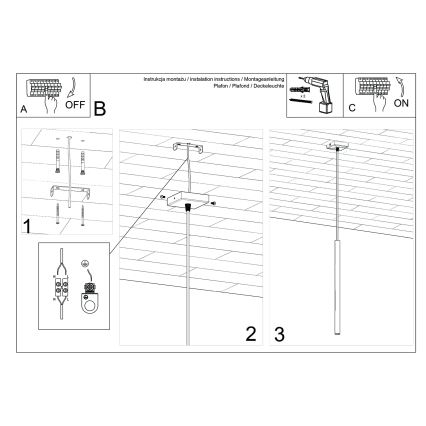 Lustr na lanku PASTELO 1xG9/8W/230V hnědá