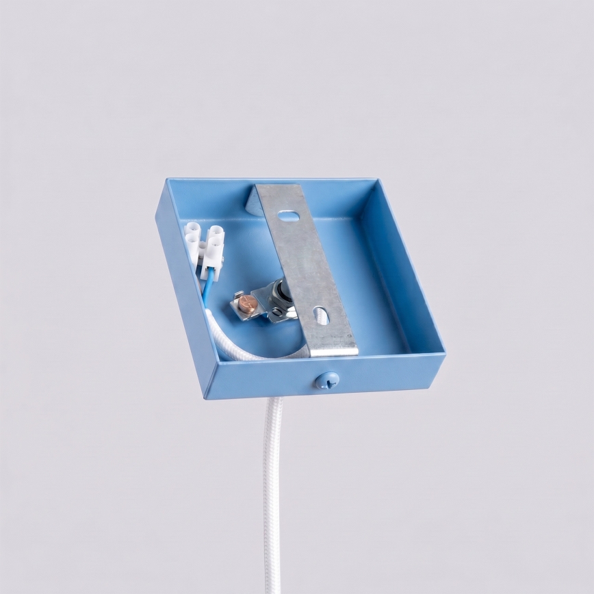 Lustr na lanku PASTELO 1xG9/8W/230V modrá