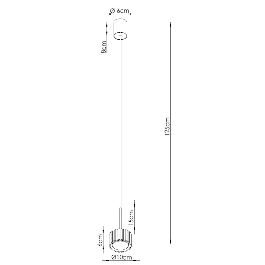 Lustr na lanku AURA 1xGX53/10W/230V červená