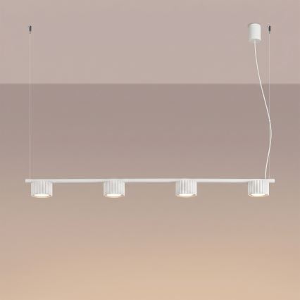 Lustr na lanku AURA 4xGX53/10W/230V bílá