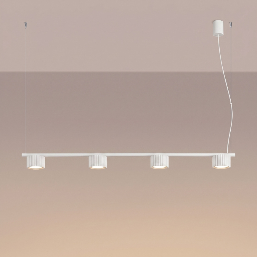 Lustr na lanku AURA 4xGX53/10W/230V bílá