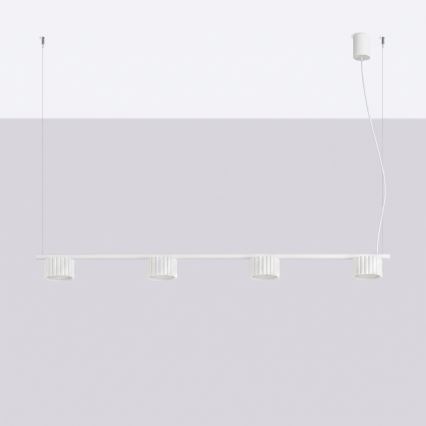 Lustr na lanku AURA 4xGX53/10W/230V bílá