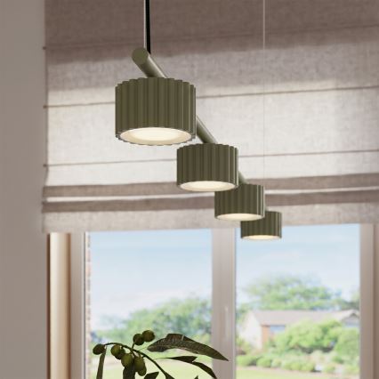 Lustr na lanku AURA 4xGX53/10W/230V zelená