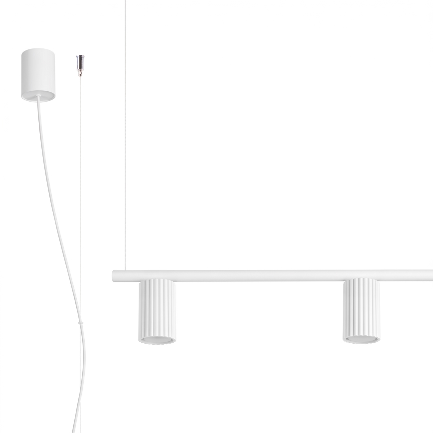 Lustr na lanku KARBON 4xGU10/10W/230V bílá