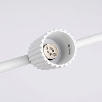 Lustr na lanku KARBON 4xGU10/10W/230V bílá