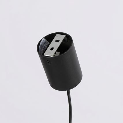 Lustr na lanku KARBON 4xGU10/10W/230V černá