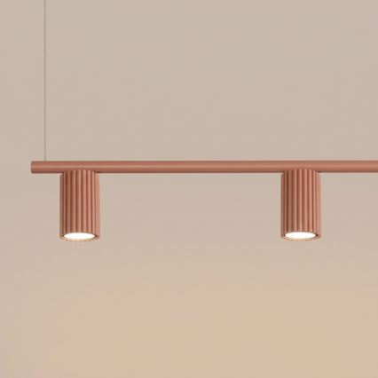 Lustr na lanku KARBON 4xGU10/10W/230V oranžová