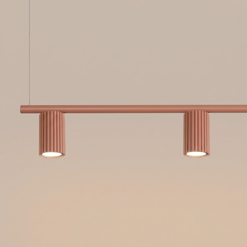 Lustr na lanku KARBON 4xGU10/10W/230V oranžová