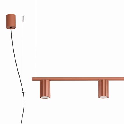 Lustr na lanku KARBON 4xGU10/10W/230V oranžová
