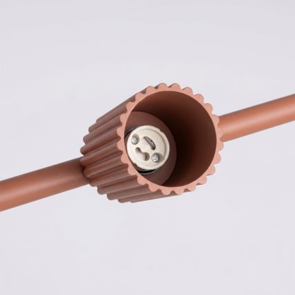 Lustr na lanku KARBON 4xGU10/10W/230V oranžová