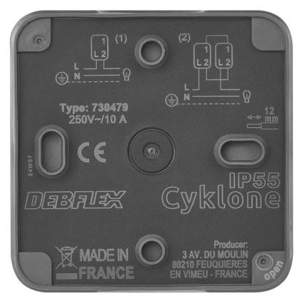 Spínač domovní střídavý 250V/10A IP55