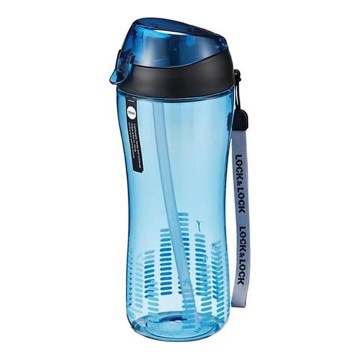 Sportovní láhev s brčkem 550 ml modrá