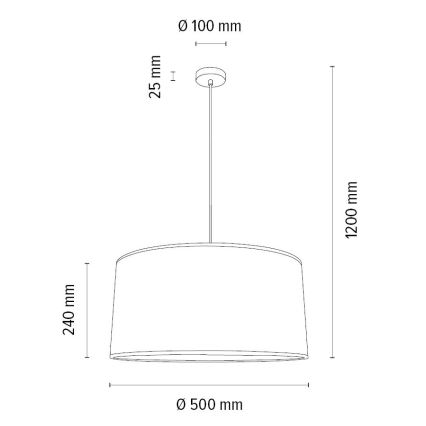 Lustr na lanku BENITA 1xE27/40W/230V krémová/dub – FSC certifikováno