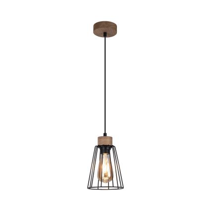 Spot-Light - Lustr na lanku ORAZIO 1xE27/60W/230V dub