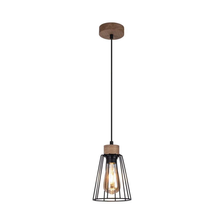 Spot-Light - Lustr na lanku ORAZIO 1xE27/60W/230V dub